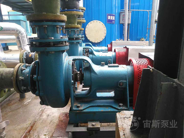 宙斯泵業(yè)150UHB-ZK-JS風(fēng)冷雙密封在泰山石膏脫硫工程中使用