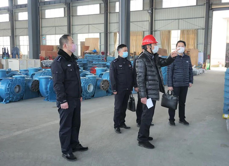 市公安局相關部門到宙斯泵業(yè)走訪