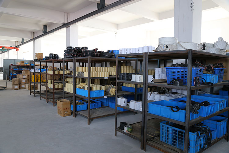 陳列軸套、墊床、密封圈的貨架